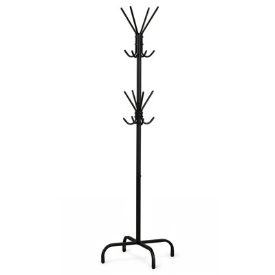 Steel Freestanding 16 - Hook Coat Rack