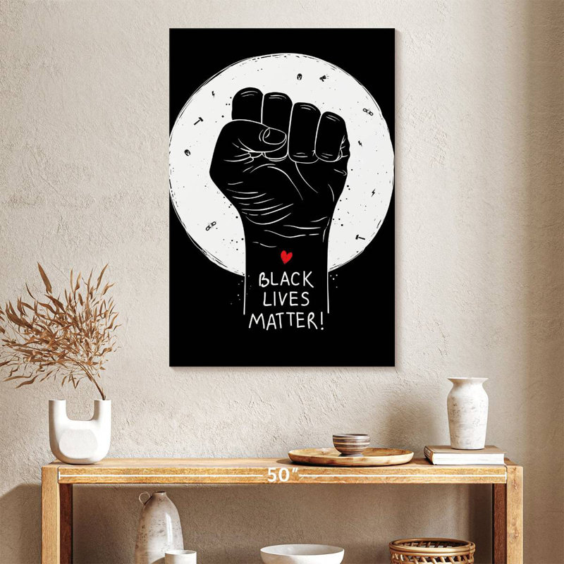 Khadjiah Racial Equality Slogan, 39" H x 26" W