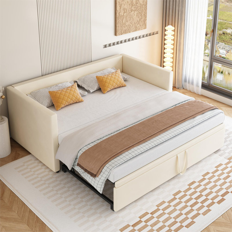 Lorraine Upholstered Bed, Beige