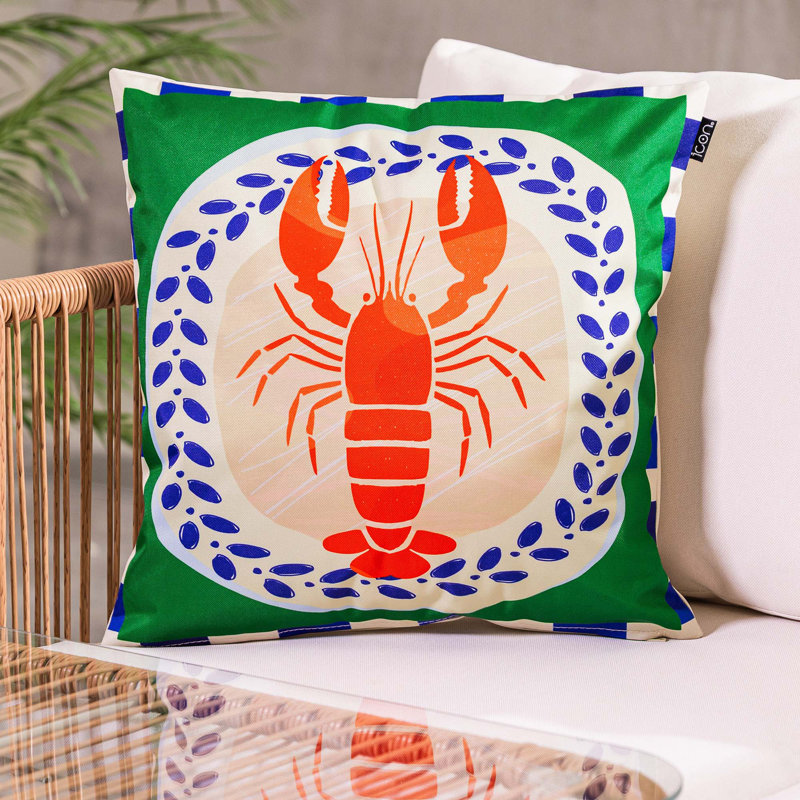 2 Pack Cushion 43x43cm, Lobster