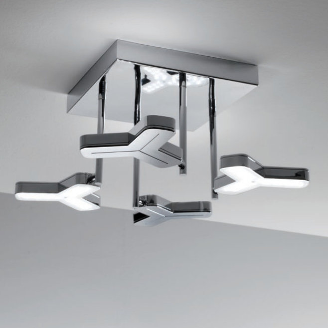 Dayton LED Semi Flush Mount, Lacquered matt white
