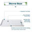 Base de douche simple l 60 po x P 32 po-64131298