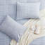 Ensemble de housse de couette géométrique en dentelle - literie en microfibre 3 pièces, envers texturé, toutes saisons, lavable à la machine, bleu-125195131