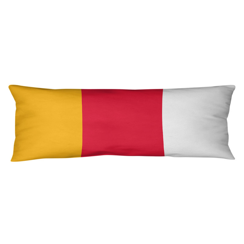 Stripes Medium Polyester/Polyfill Body Pillow, Addington Football, Red Accent