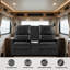 Causeuse inclinable manuelle avec console centrale, porte-gobelets et rangement, canapé inclinable à pousser avec coussins pour le salon-1835837185
