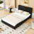 Upholstered Platform Bed with Bluetooth Speakers and LED Light-1409010228-1409010227