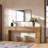 Farmhouse Long Sofa Console Table For Entryway Living Room Hallway Foyer Entrance, Wood Behind Couch Table With Wooden Double Base-1363855404-1365202532