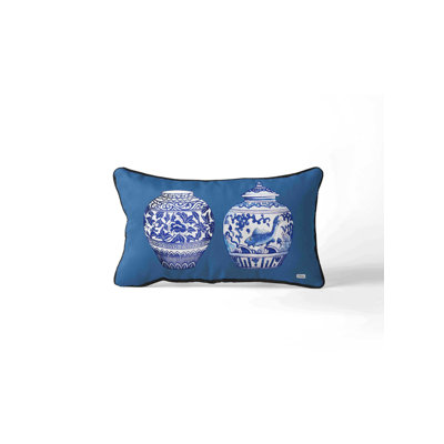 Housse de coussin rectangulaire en polyester