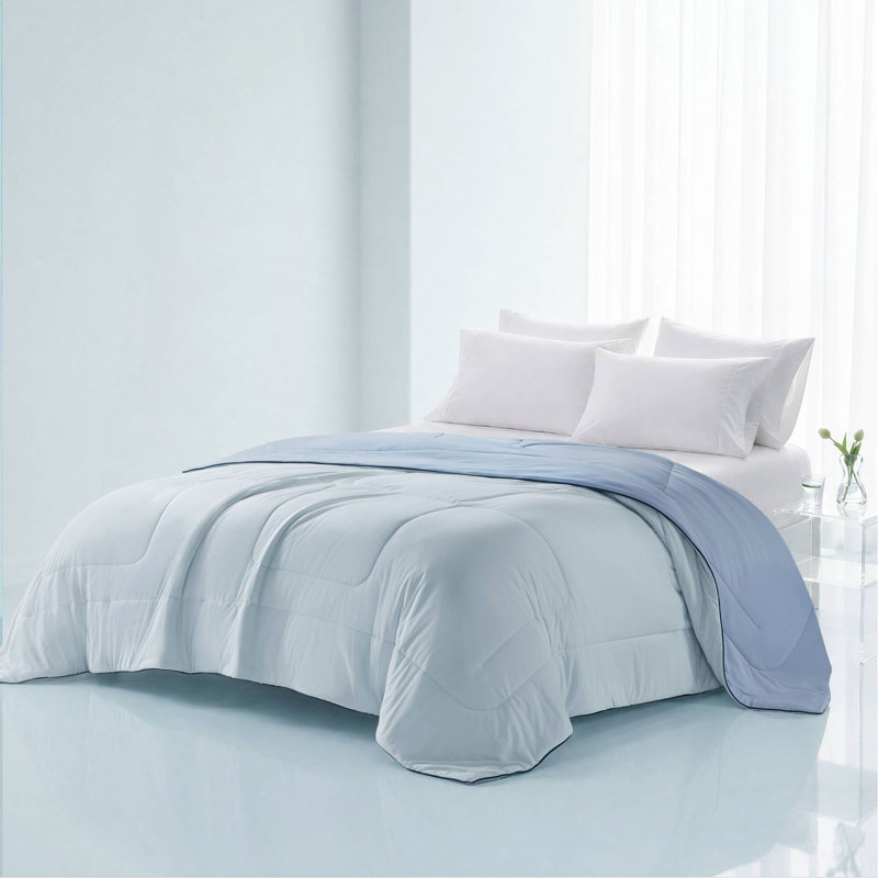 1 édredon en duvet synthétique, Édredon double, Light Blue