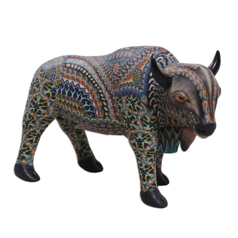 Figurine majestueuse bison en argile polymère