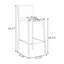 Chaise d'appoint à dossier brun uni (ensemble de 2)-291705057