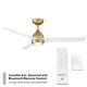 54" Mocha 3 - Blade Outdoor/Indoor Smart Propeller Ceiling Fan with Remote Control Included