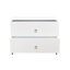 Table de chevet ivoire 2 tiroirs Pearl