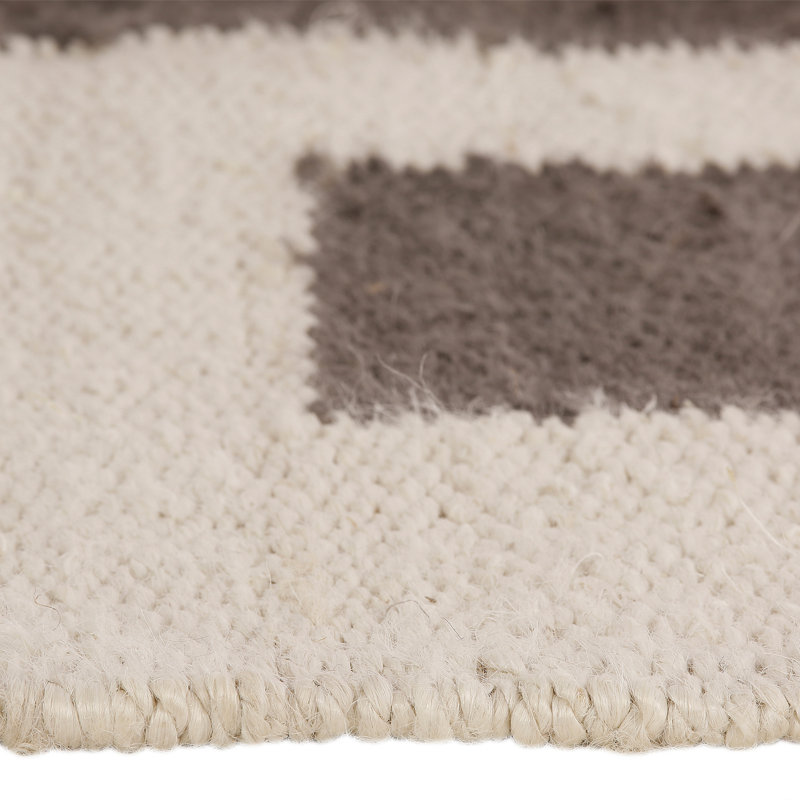 Corbally Geometric Jute / Sisal Hand Woven Area Rug, Rectangle 152 x 244cm