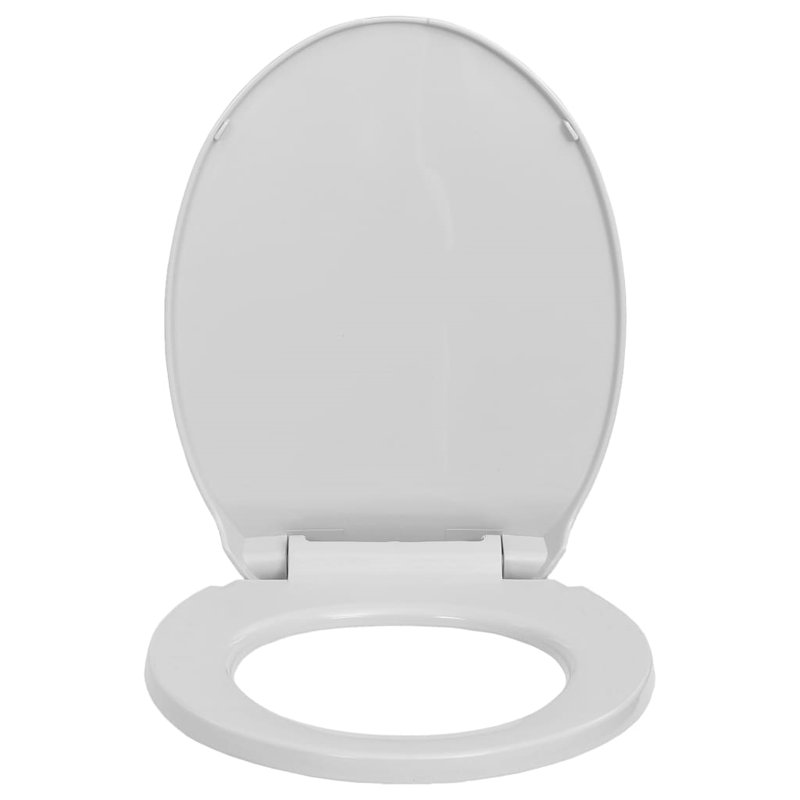 Crete Soft-Close Elongated Standard Toilet Seat, Light Grey