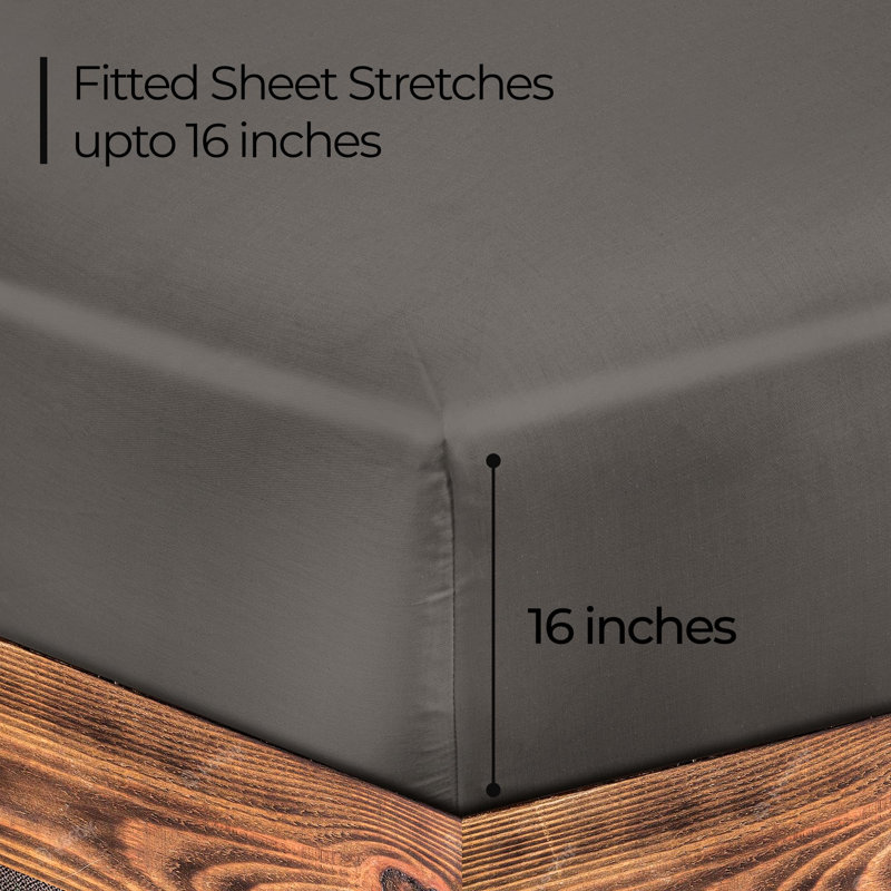 Royale Linens 300 Thread Count 100% Long Staple Combed Cotton Flat Sheet - Super Soft - Top Sheets - Flat Sheet Sold Separately - Breathable, Cool & Crisp Percale Sheets Only 