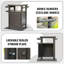 Grill Carts Outdoor With Storage And Wheels, Whole Metal Portable Table And Storage Cabinet For BBQ, Deck, Patio, Backyard-649506588