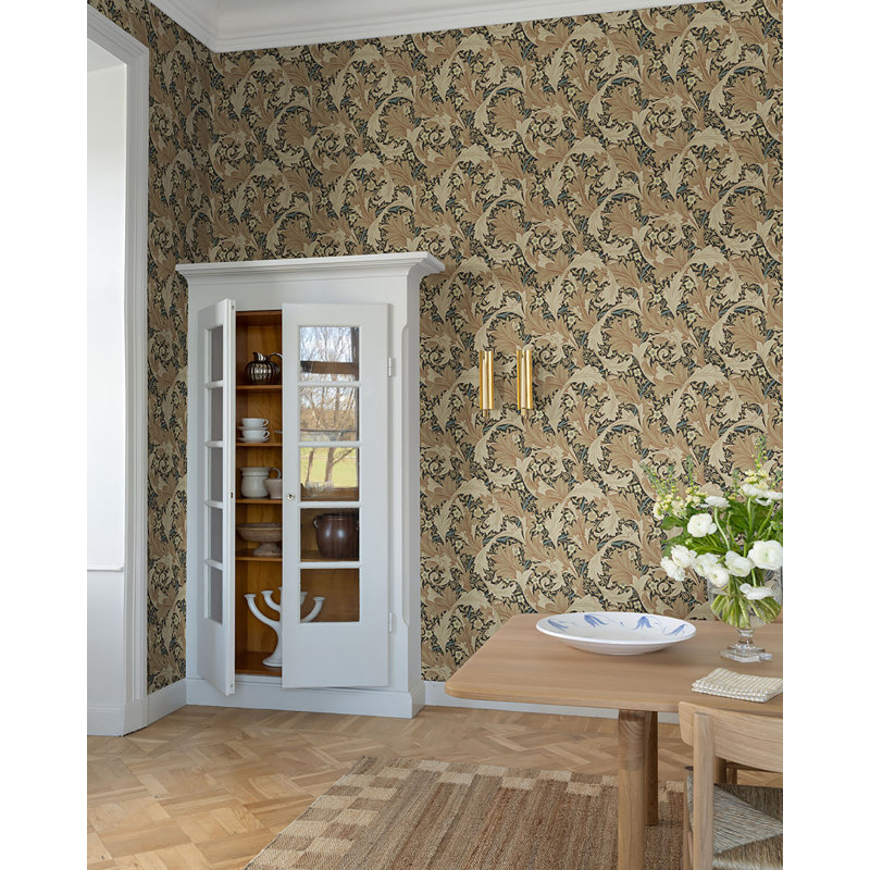 Granville Floral Wallpaper Roll, Apricot