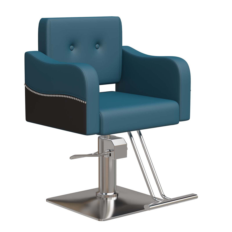Salon Chair,barber Chair For Hair Stylist,height Adjustable Stylist Chairs With Pu Leather,360°swivel Hair Salon Chairs For Beauty Shop,spa Center,barber Shop (blue)