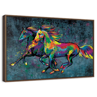 Duo Horse Color Splash Paint