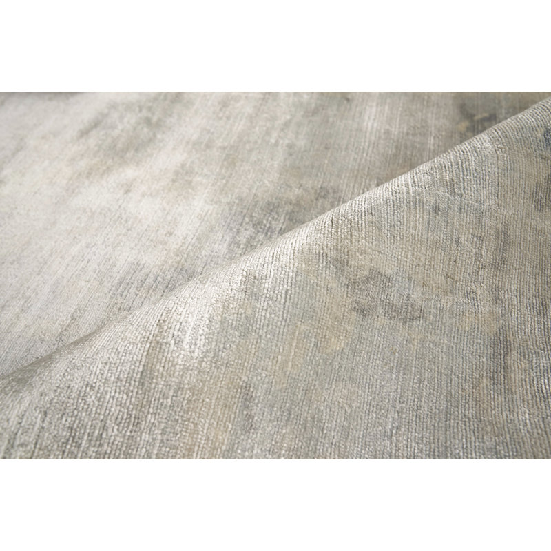 Koda Handmade Synthetic Silver/Blue/Brown Area Rug, Rectangle 12' x 17'4"