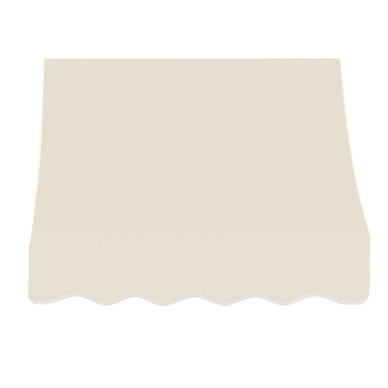 Awntech Nantucket Acrylic Fabric Fixed Awning, Linen, 44" H x 100.5" W x 36" D