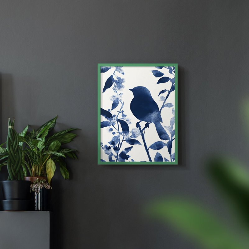 FLORAL Series DLXV - reproduction encadrée de qualité supérieure - prête à être accrochée - aucun clou requis, Vert