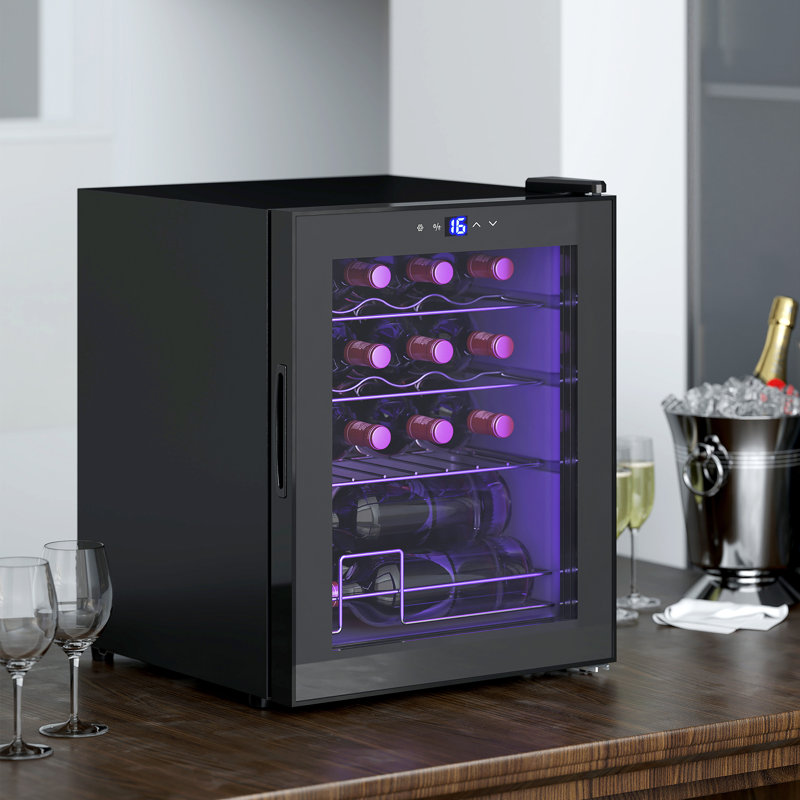 HOMCOM Single Zone 43cm Freestanding 16 Bottle
