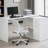 L Shaped Corner Computer Desk Workstation with Rotating Storage Shelves and Drawer for Home & Office, White-715892925