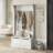 3-In-1 Entryway Hall Tree With Storage Bench, Coat Rack With Five Hooks And Shoe Storage-144264807
