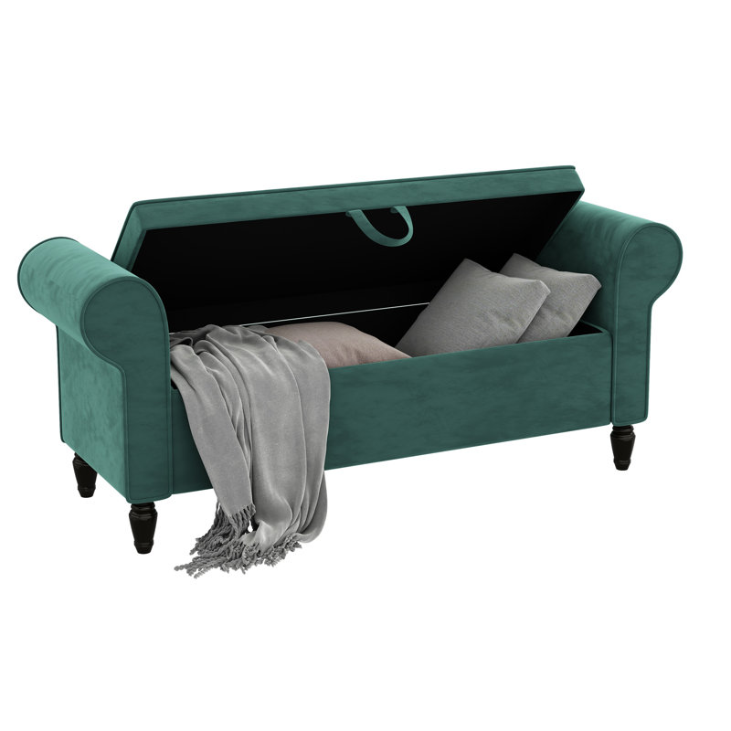 Banc de rangement à couvercle rabattable Wickline