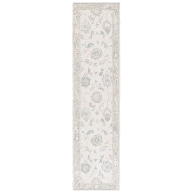 Ebony Hand Tufted Wool Pile Oriental Rug, Runner 2'3" x 9"