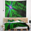 Tapisserie à motif en croix vert abstrait-28494693