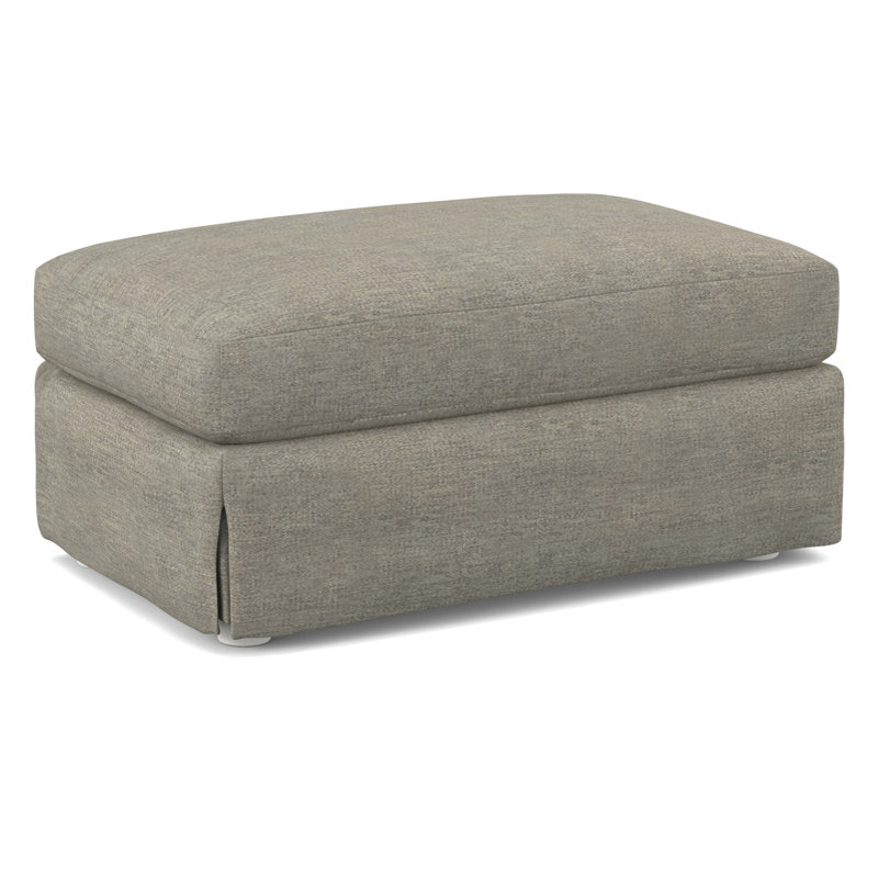 Upholstered Ottoman, White, 61585-76