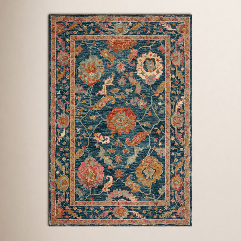 Elmsford Hand Hooked Wool Oriental Indoor Rug, Runner 2' x 5'