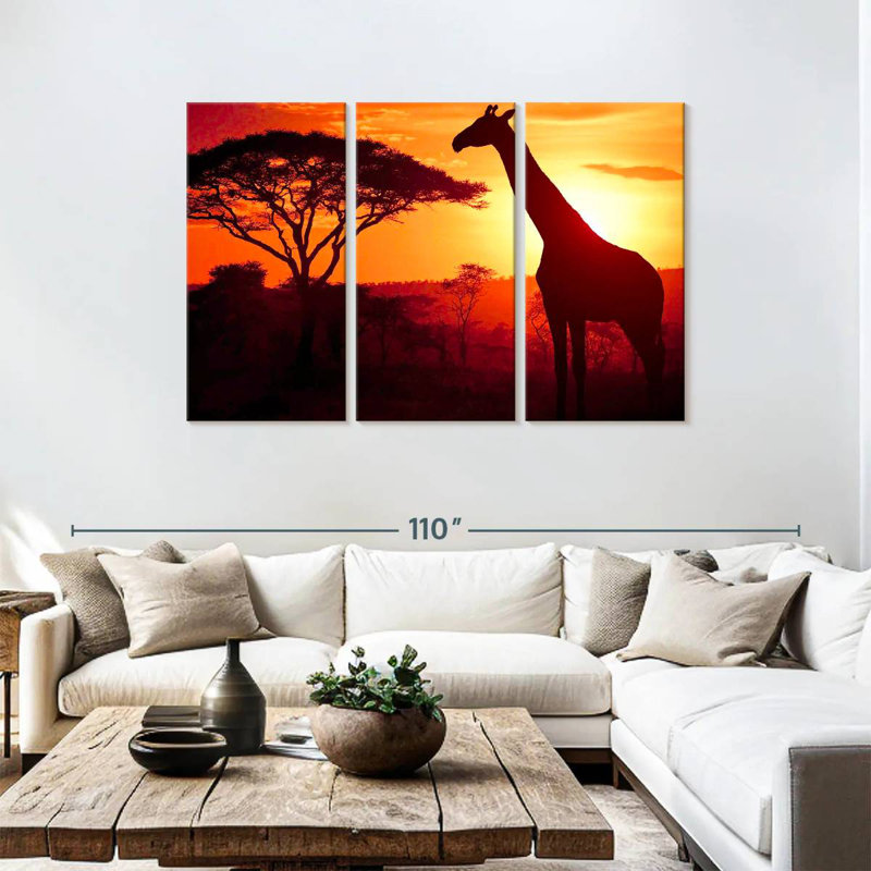 Alvord African Safari Giraffe, 48" H x 74" W
