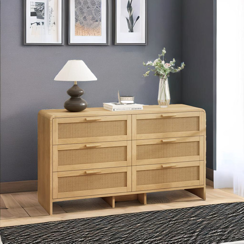 Armoire de coin en rotin, Naturel