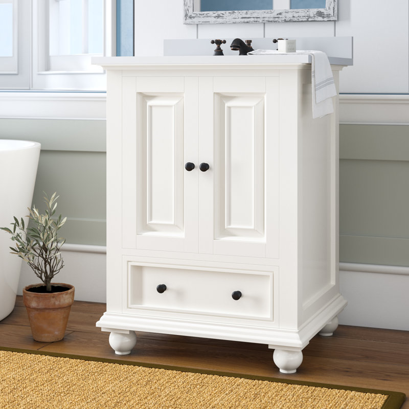 Magruder 24'' Single Bathroom Vanity Base Only, French White