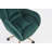 Velvet Fabric 360 Swivel Home Office Chair With Gold Metal Base And Universal Wheels-1294038409
