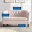 Causeuse en velours argenté Orchid Greta-806005903