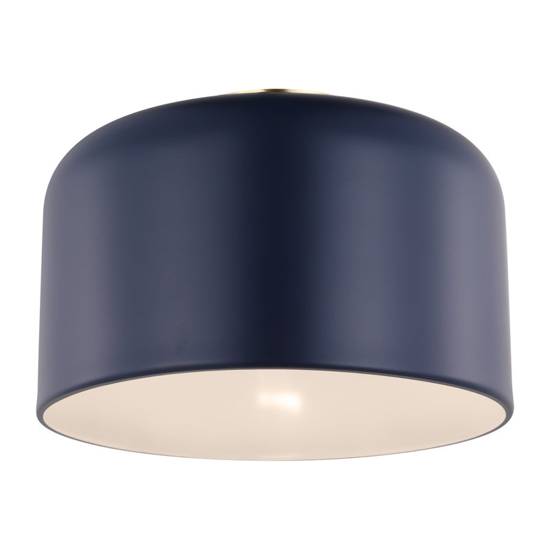 Malone 1 - Light Flush Mount, Navy, 7" H x 10.75" W x 10.75" D