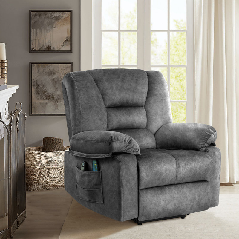 Fauteuil inclinable électrique avec massage 40,3 po, Gris