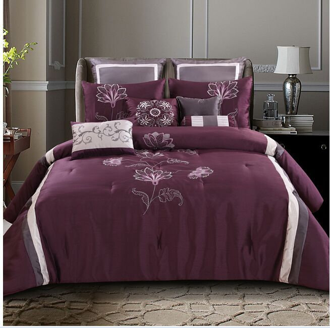 Polyester Floral Comforter Set, King