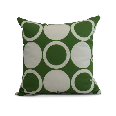Cuban Flare Mod Circles Print Outdoor Square Pillow Cover & Insert