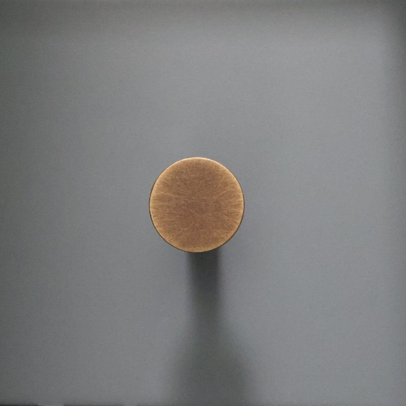 Knurled Circle Knob, Antique English