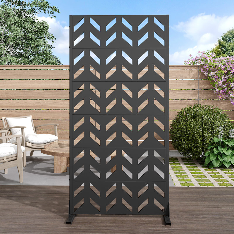Paravent d'extérieur rectangulaire en métal 72 "x 35"