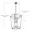 One-Light Black Glass Globe Lantern Pendant Lamp