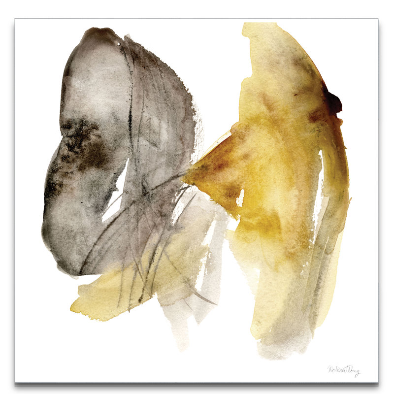 «CALENDULA I», peinture, H 16 po x l 16 po, Toile tendue