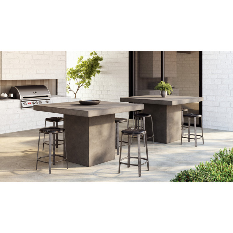 Marbelle - Alfie Marble Counter Stool - Toronto Sand/Antique Nickel Finish, Counter Stool (26" Seat Height), Black/Bronze