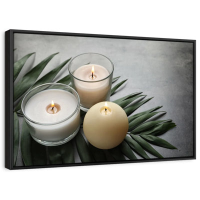 Spa Candles Canvas Print